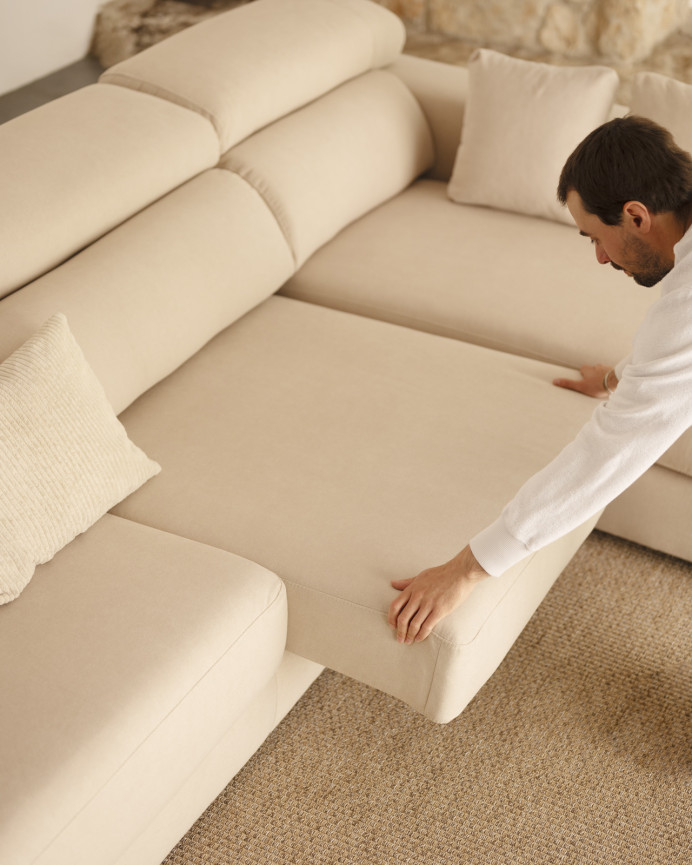 Sofa 4/5-Sitzer mit rechter Chaiselongue in verschiedenen Maßen