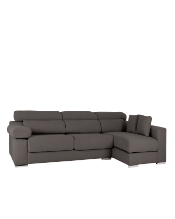 Sofa mit dunkelgrauer Chaiselongue in verschiedenen Maßen