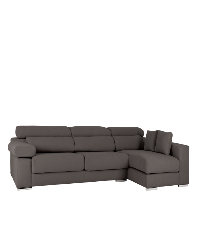 Sofa mit dunkelgrauer Chaiselongue in verschiedenen Maßen