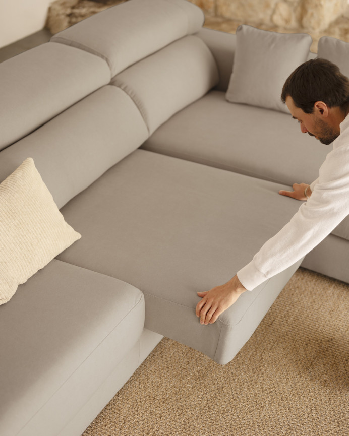 Sofa 4/5-Sitzer mit rechter Chaiselongue in verschiedenen Maßen