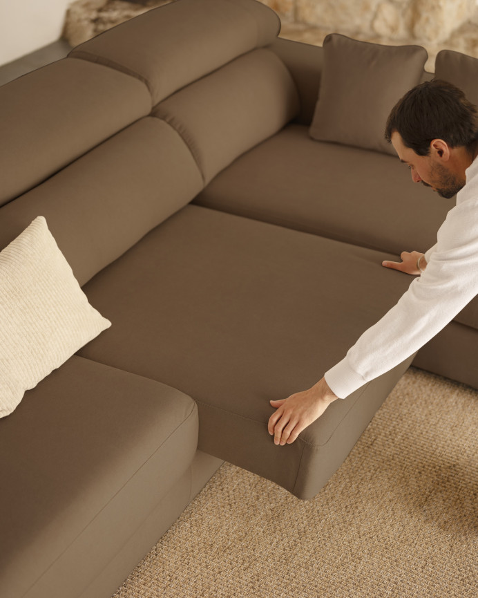 Sofa 4/5-Sitzer mit rechter Chaiselongue in verschiedenen Maßen