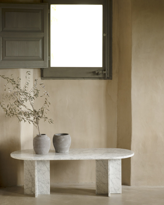 Marmor-Couchtisch 120x50 cm