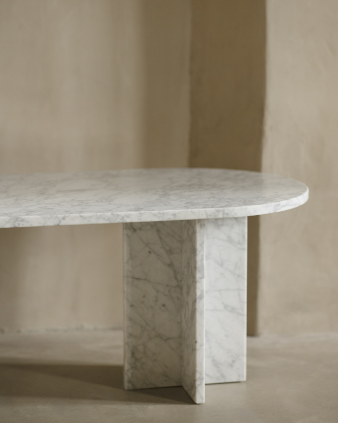 Marmor-Couchtisch 120x50 cm