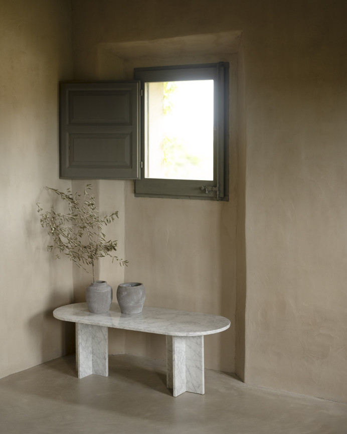 Marmor-Couchtisch 120x50 cm