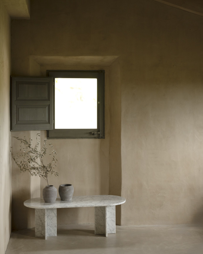 Marmor-Couchtisch 120x50 cm