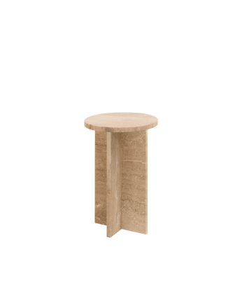 Beistelltisch aus daino reale Marmor, Ø28cm