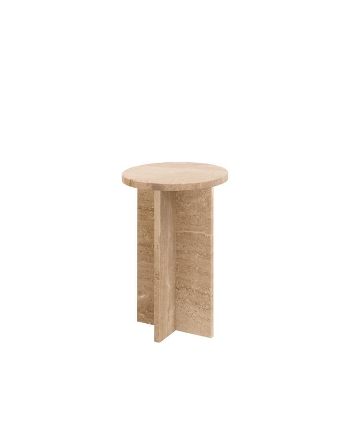 Beistelltisch aus daino reale Marmor, Ø28cm