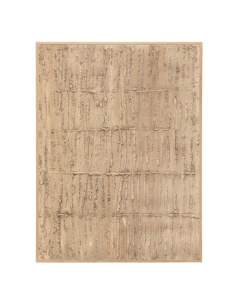 Dekoratives beiges Gemälde auf Baumwolle mit handbemaltem Holzrahmen, gemalt mit Ölfarbe in verschiedenen Größen.