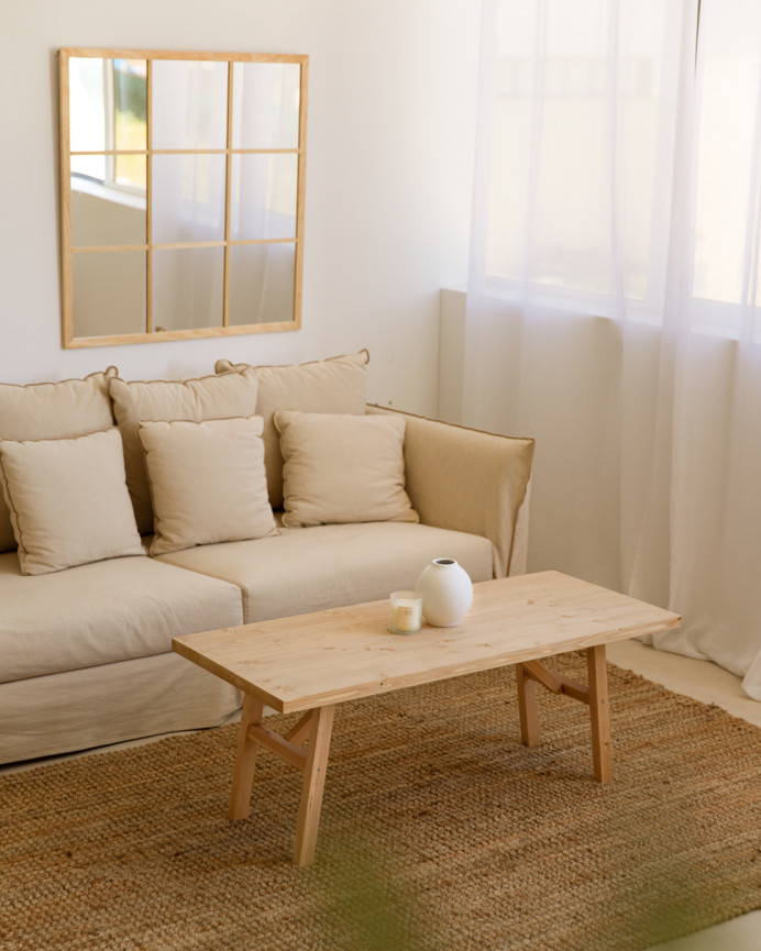 Massiver Eichencouchtisch in mittlerem Eichenfinish