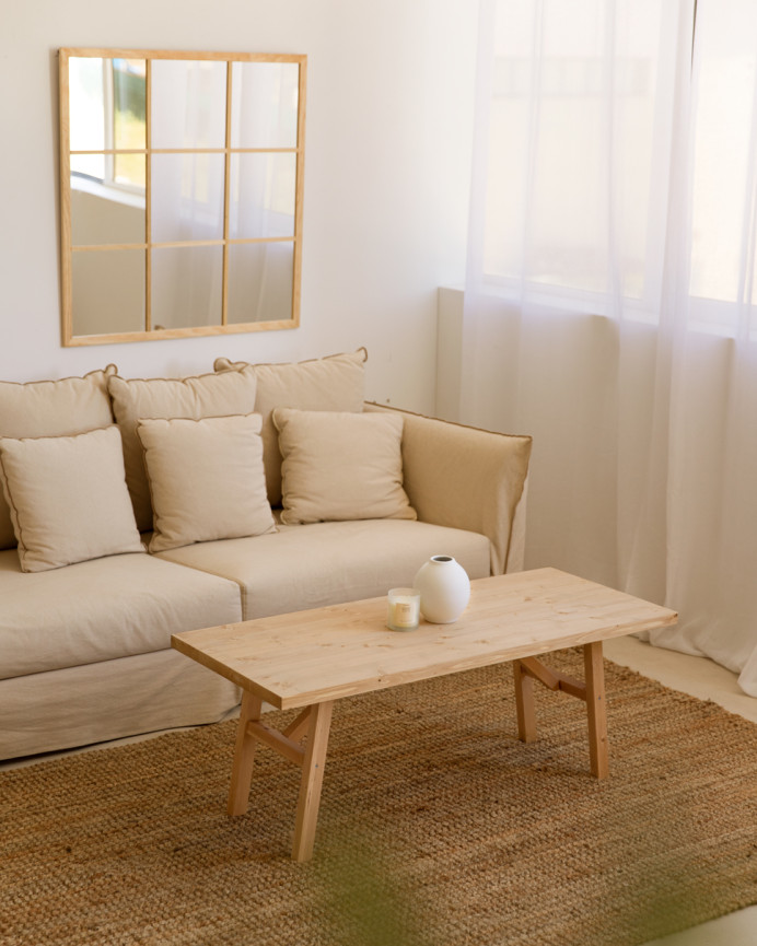 Massiver Eichencouchtisch in mittlerem Eichenfinish