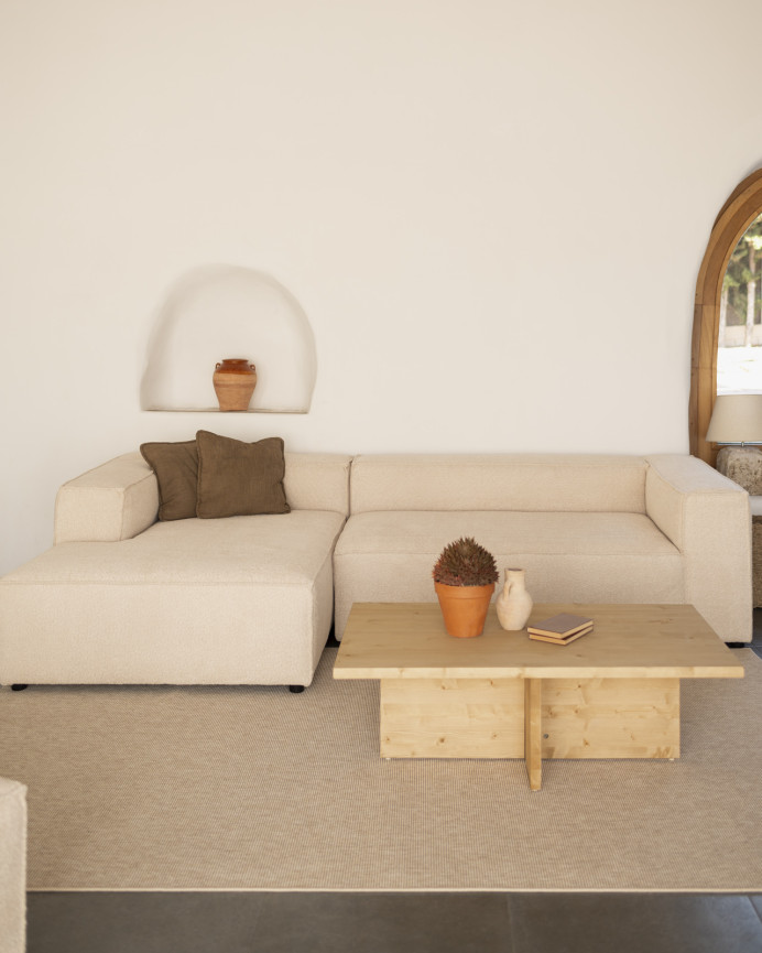 Couchtisch Aus Massivholz, 40x120cm