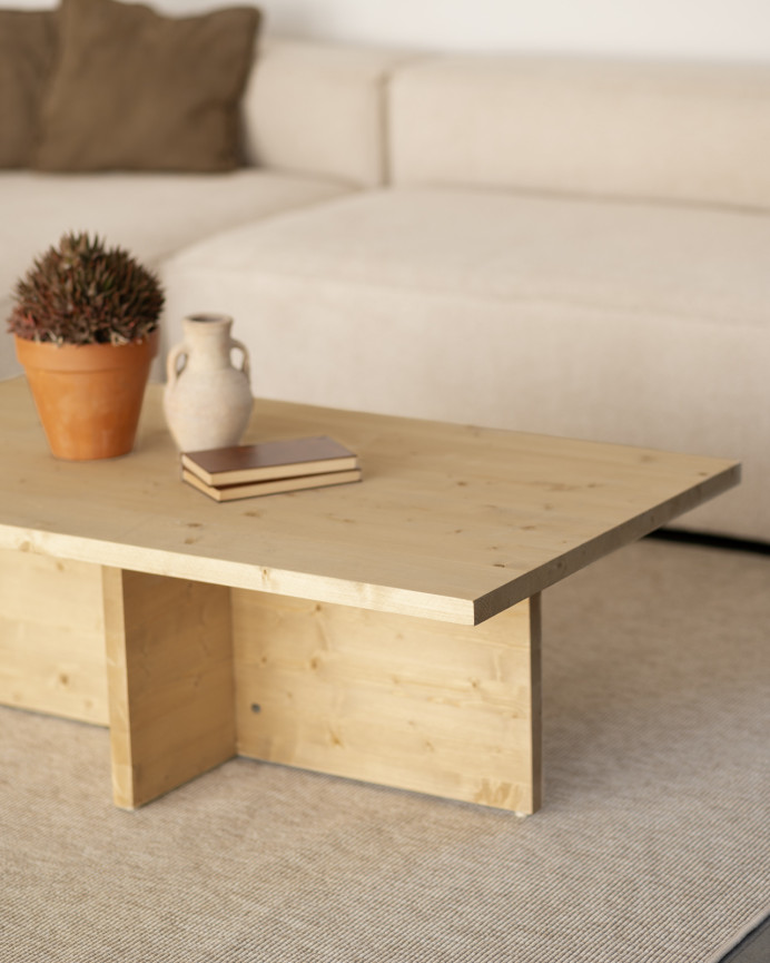 Couchtisch Aus Massivholz, 40x120cm