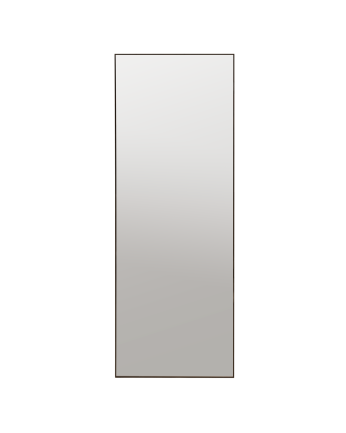 Rechteckiger Spiegel aus schwarzem Edelstahl in den Maßen 58x158x2cm.