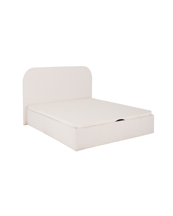 Bett mit weißem Bettkasten für Matratzen in verschiedenen Größen