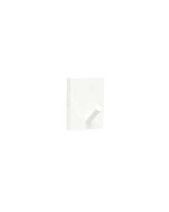Massivholz-Wandhaken in Weiß mit den Maßen 8x6cm.