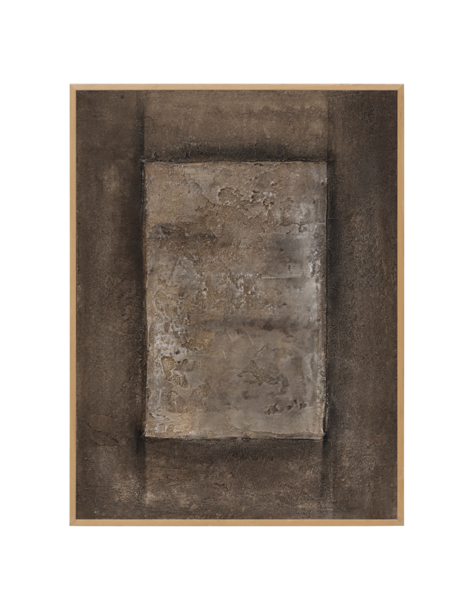 Dekoratives braunes Gemälde auf Leinwand mit handbemaltem Holzrahmen, gemalt mit Ölfarbe in verschiedenen Größen.