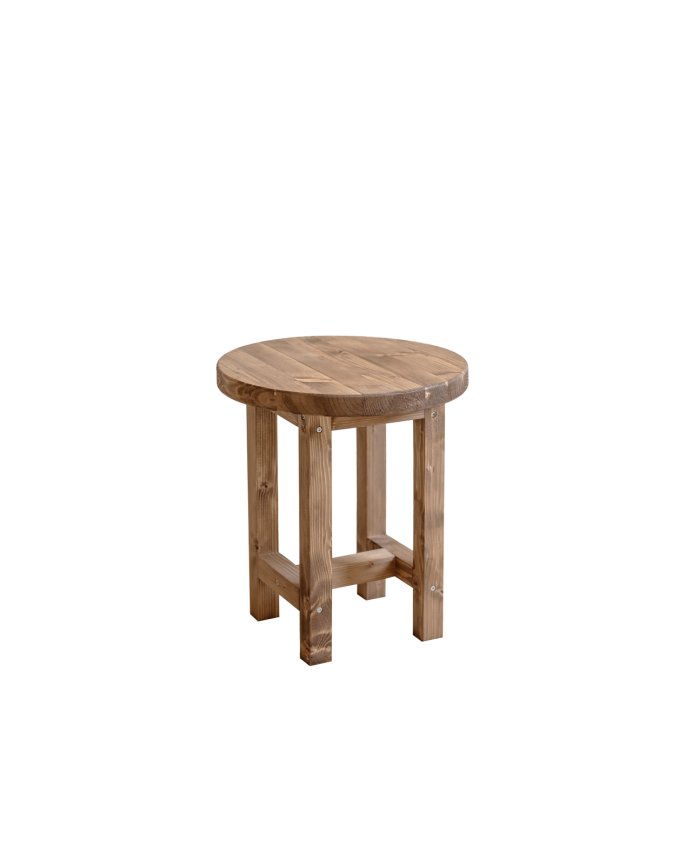 Massiver Eichennachttisch in dunkler Eichenfarbe, 40x35 cm.