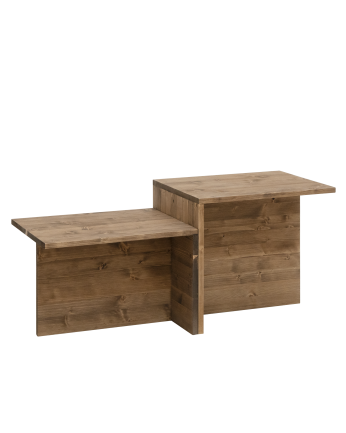 Couchtisch Aus Massivholz, 44,6x100cm