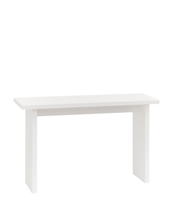 Massivholz-Konsole in Weiß mit den Maßen 120x80cm.