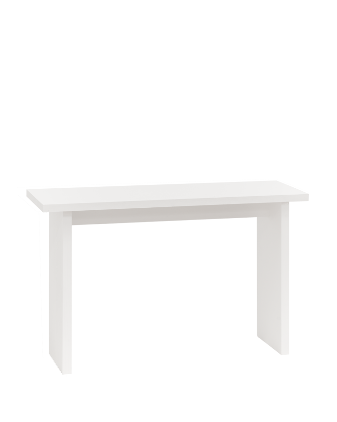 Massivholz-Konsole in Weiß mit den Maßen 120x80cm.