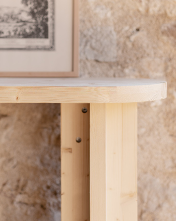 Massivholzkonsole in Naturton 120x80cm