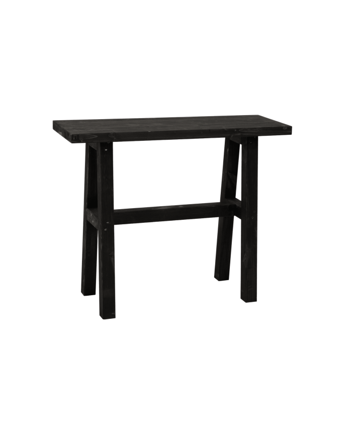 Massivholz-Konsole in Schwarz mit den Maßen 100x80cm