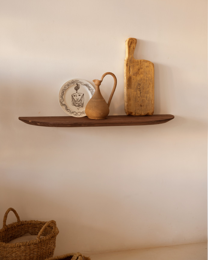 Eingangskonsole aus massivem Nussbaumholz 100 cm.