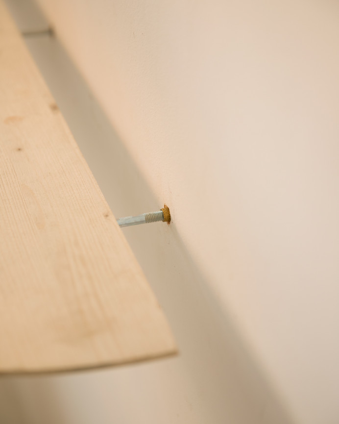 Massivholz-Konsolentisch im mittleren Eichenton, 100 cm