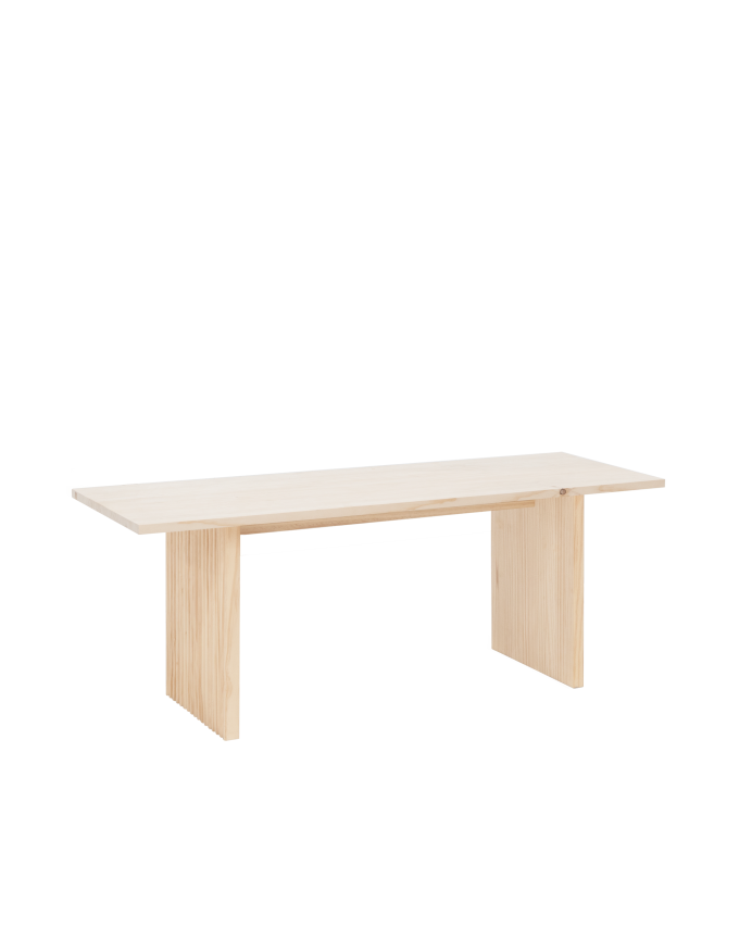 Massivholzbank in natürlicher Farbe aus 120 cm