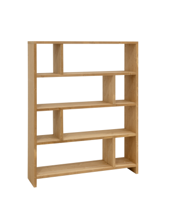 Regal aus massiver Eiche in mittlerem Eichenfarbton, 180x140cm.