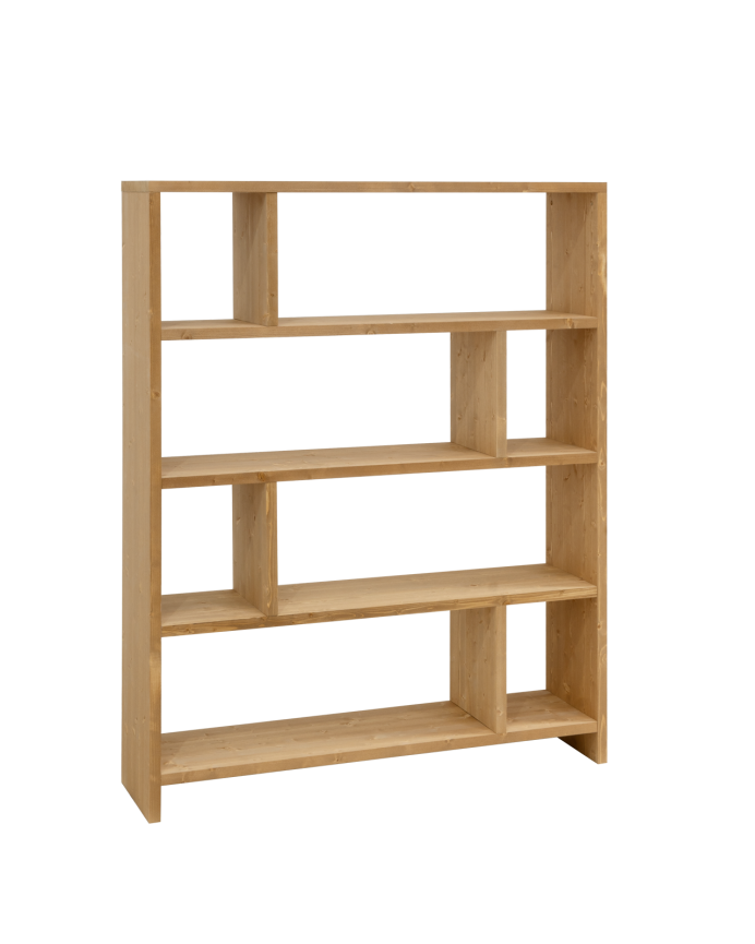Regal aus massiver Eiche in mittlerem Eichenfarbton, 180x140cm.