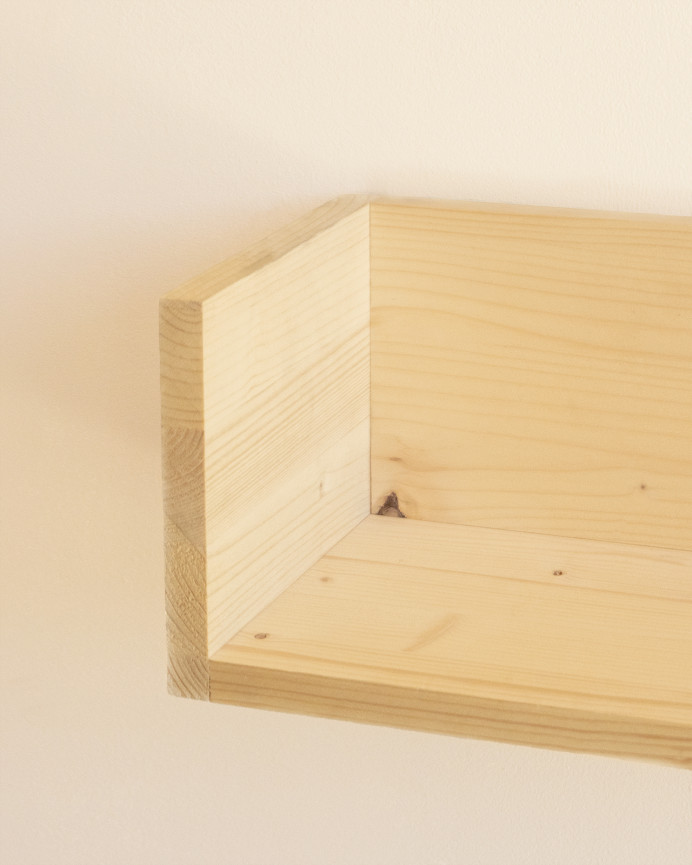 Regal aus massiver Holzton-Natur in verschiedenen Größen