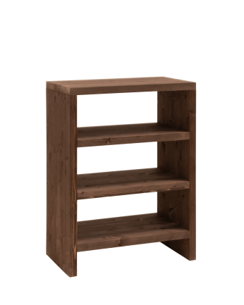 Schuhregal aus massivem Nussbaumholz 80x60cm