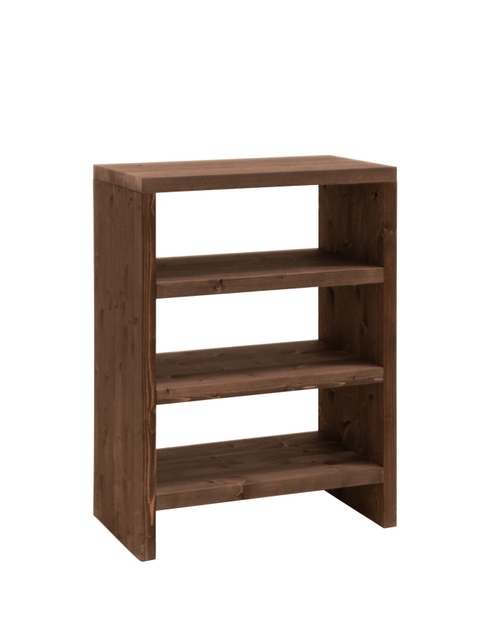 Schuhregal aus massivem Nussbaumholz 80x60cm