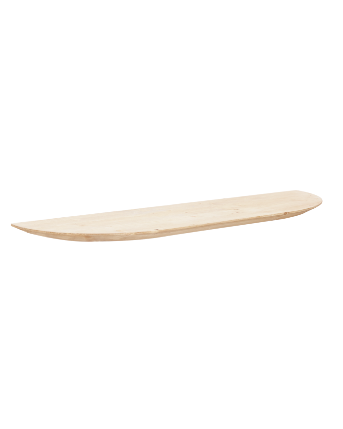 Rundes schwebendes Regal aus massivem Naturholz in verschiedenen Größen.