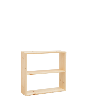 Massivholzregal in Naturfarbe mit 1 Regalboden.