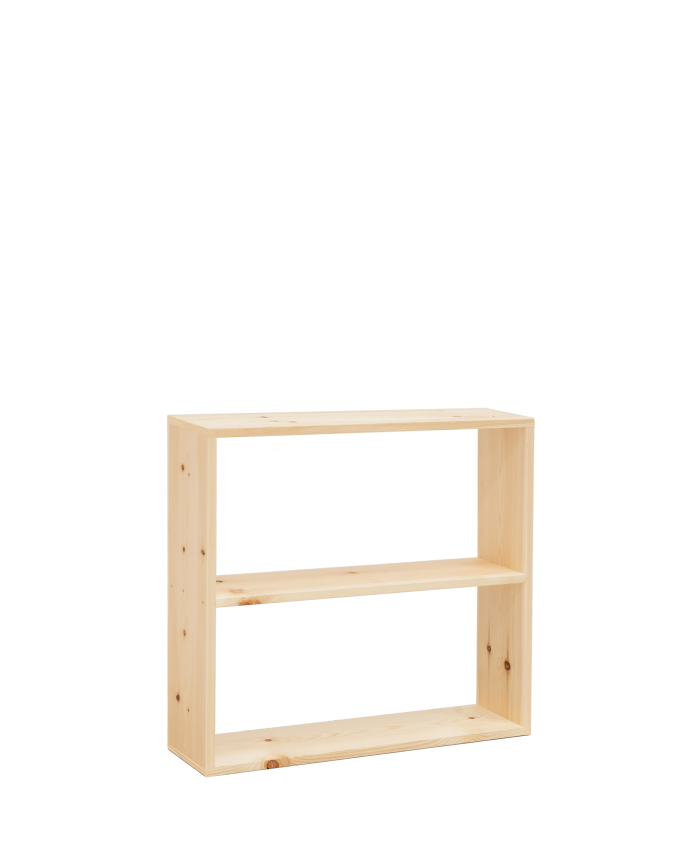 Massivholzregal in Naturfarbe mit 1 Regalboden.