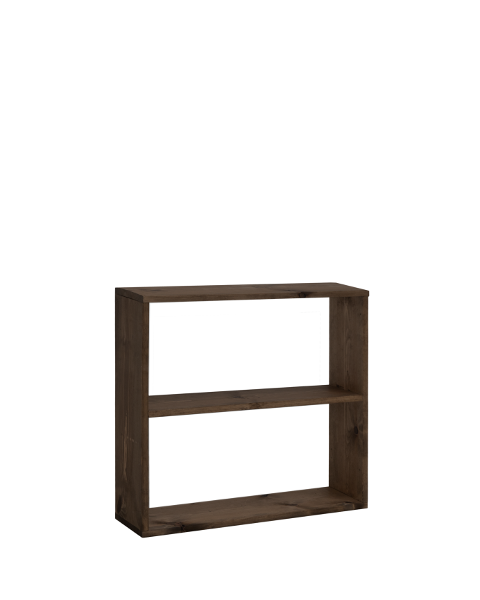 Massivholzregal in Nussbaumfarbe mit 1 Regalboden