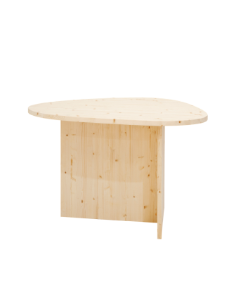 Massiver Esstisch aus Naturholz in 143cm.