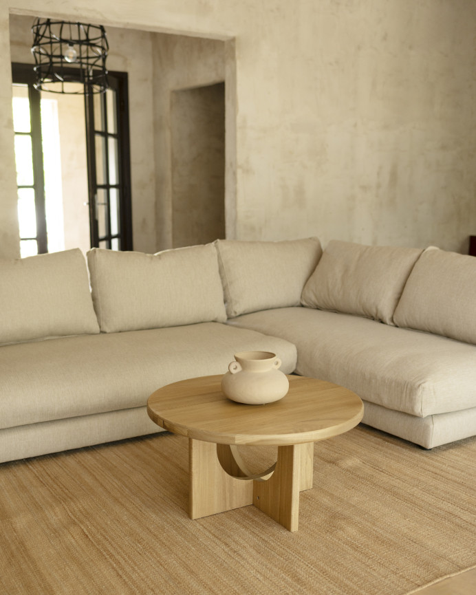 Massiver Couchtisch aus Pappelholz in verschiedenen Größen.