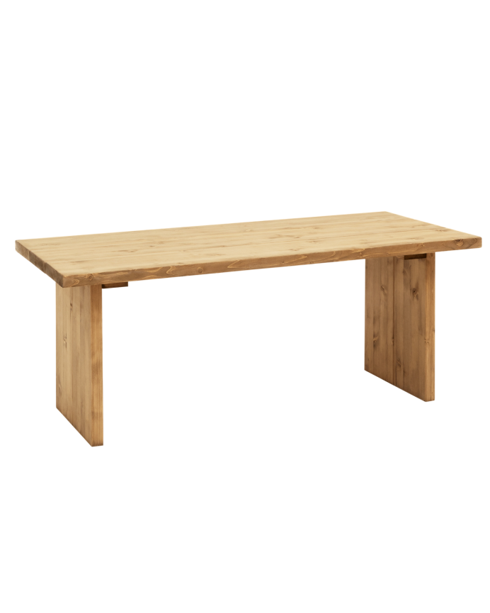 Massiver dunkler Eichentisch im Maße von 120x60cm