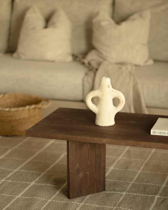 Massiver Walnussholz-Couchtisch in 120x55cm