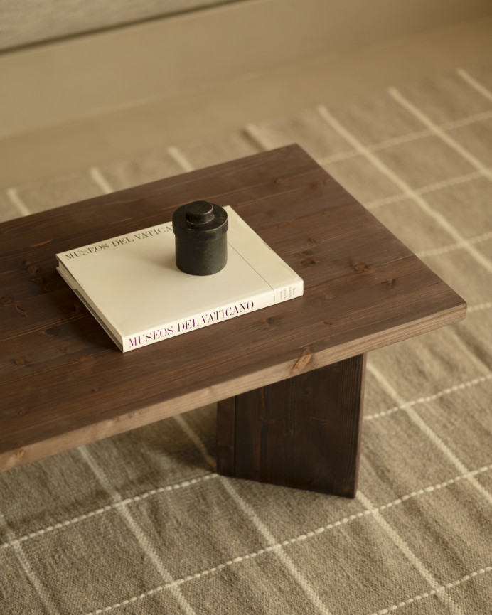Massiver Walnussholz-Couchtisch in 120x55cm