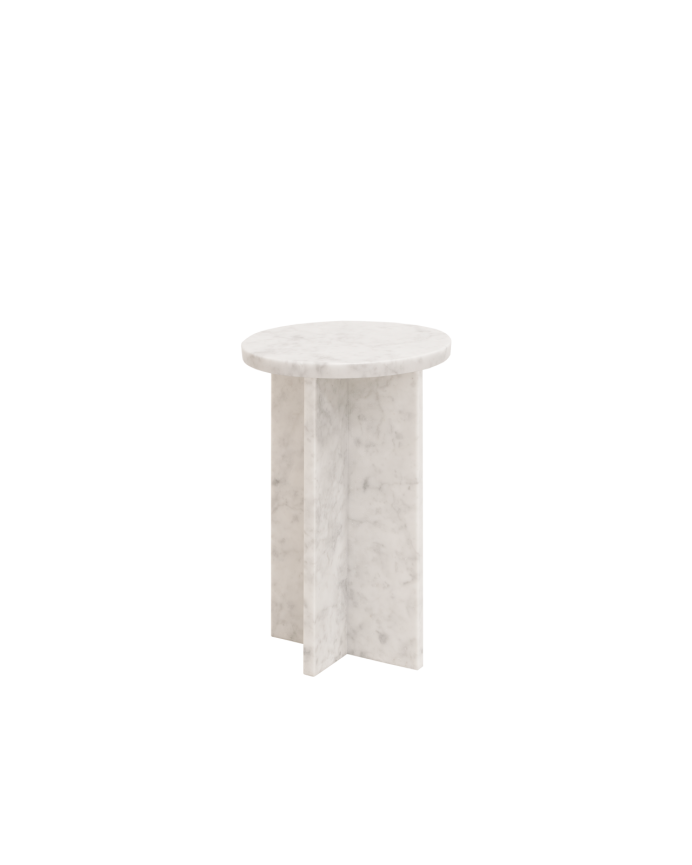 Runder Beistelltisch aus Marmor mit Ø28cm