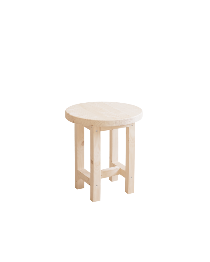Massivholz-Nachttisch in Naturholzoptik, 40x35cm.