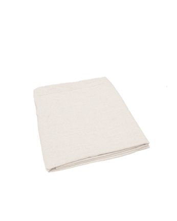Funda de puf de algodón y lino desenfundable tono blanco de 87x87cm