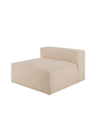 Beiger Bouclé-Sessel, 110x90cm.