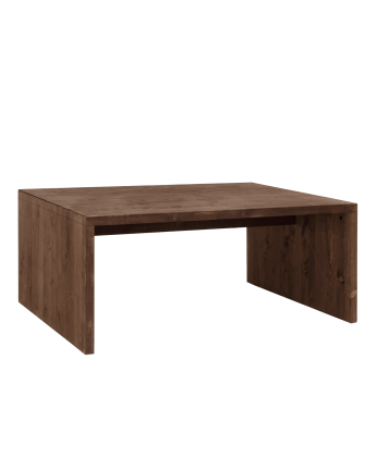 Massiver Holz-Couchtisch in Nussbaum-Ton, 110x45x74cm
