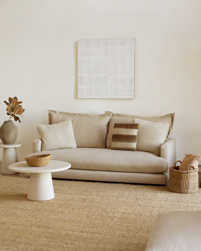 Gerade beige 215x105cm Sofa