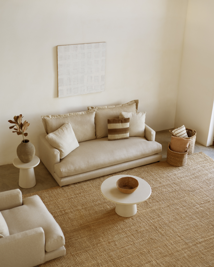 Gerade beige 215x105cm Sofa